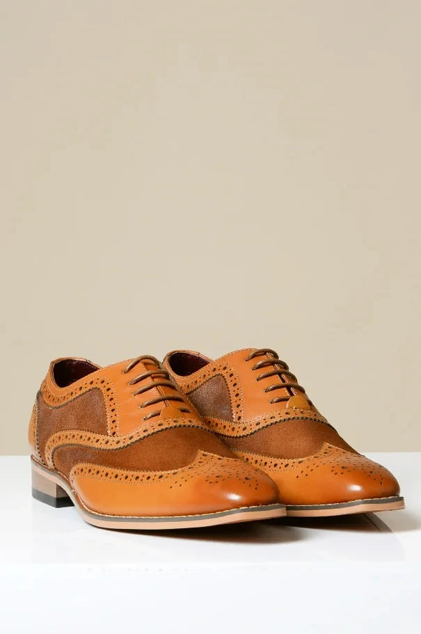 Braune Lederschuhe, Marc Darcy Bradley - Wingtip Brogue 2 Braune Lederschuhe, Marc Darcy Bradley - Wingtip Brogue – Bild 2