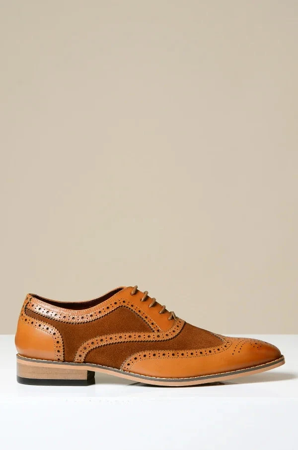 Braune Lederschuhe, Marc Darcy Bradley - Wingtip Brogue 1 Braune Lederschuhe, Marc Darcy Bradley - Wingtip Brogue