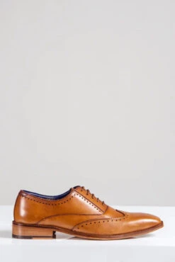 Braune Lederschuhe, Marc Darcy Carson, Wingtip Brogues