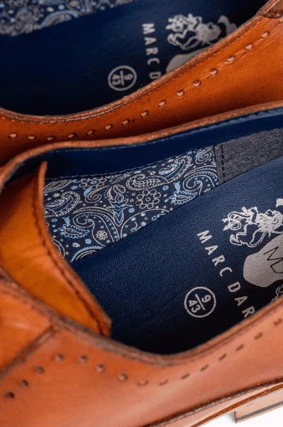 Braune Lederschuhe, Marc Darcy Carson, Wingtip Brogues 7 Braune Lederschuhe, Marc Darcy Carson, Wingtip Brogues – Bild 7