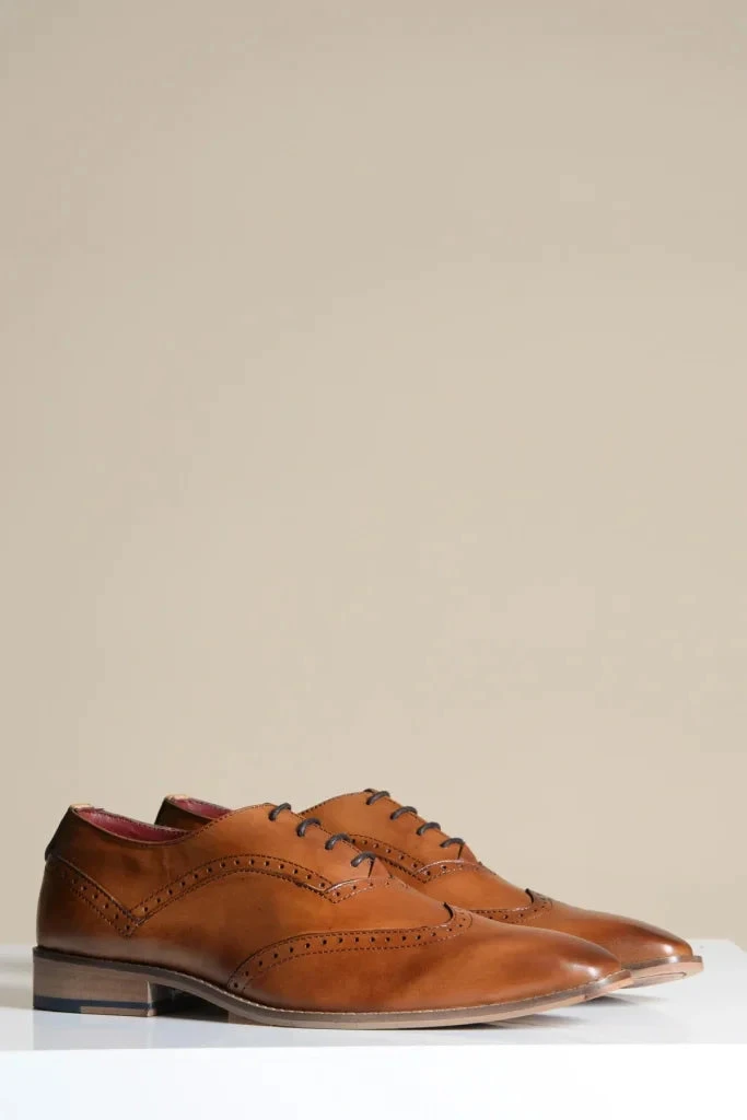 Braune Lederschuhe, Marc Darcy Dawson - Wingtip Brogue 2 Braune Lederschuhe, Marc Darcy Dawson - Wingtip Brogue – Bild 2