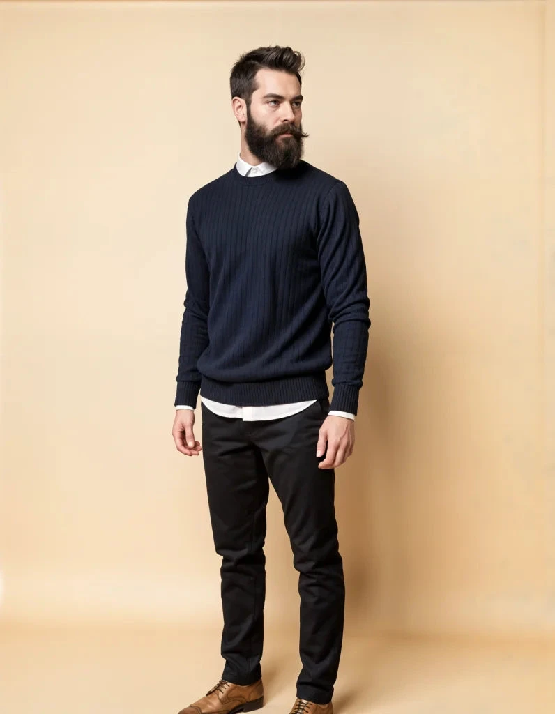 Business Casual Outfit: Classic Navy-Black Mix & Match 2 Business Casual Outfit: Classic Navy-Black Mix & Match – Bild 2