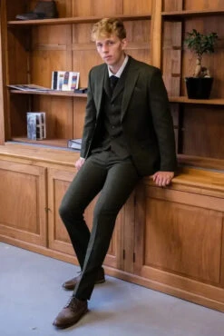 CASTLESON - Hose Chief Olive Tweed