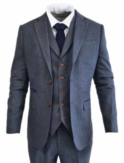 CASTLESON - Sakko Chief Navy Tweed -Herrenanzug Geschäft castleson sakko chief navy tweed 902