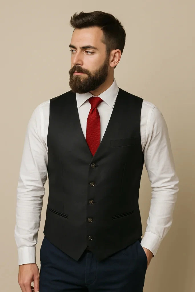 CASTLESON – Weste Bradley Schwarz 1 CASTLESON – Weste Bradley Schwarz