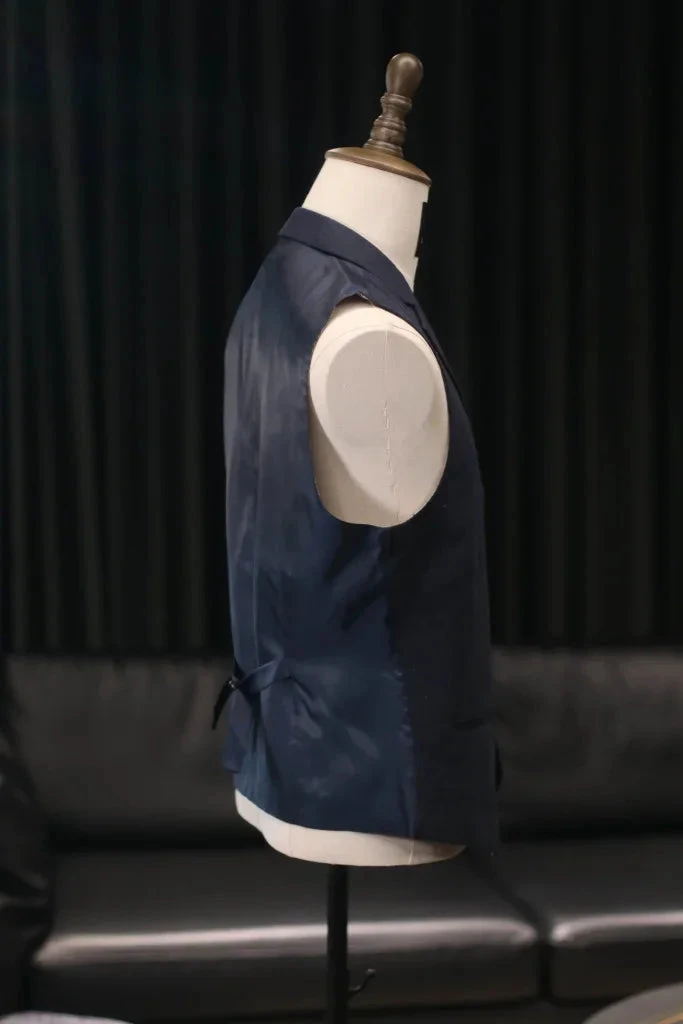 CASTLESON - Weste Chief Navy Tweed 4 CASTLESON - Weste Chief Navy Tweed – Bild 4