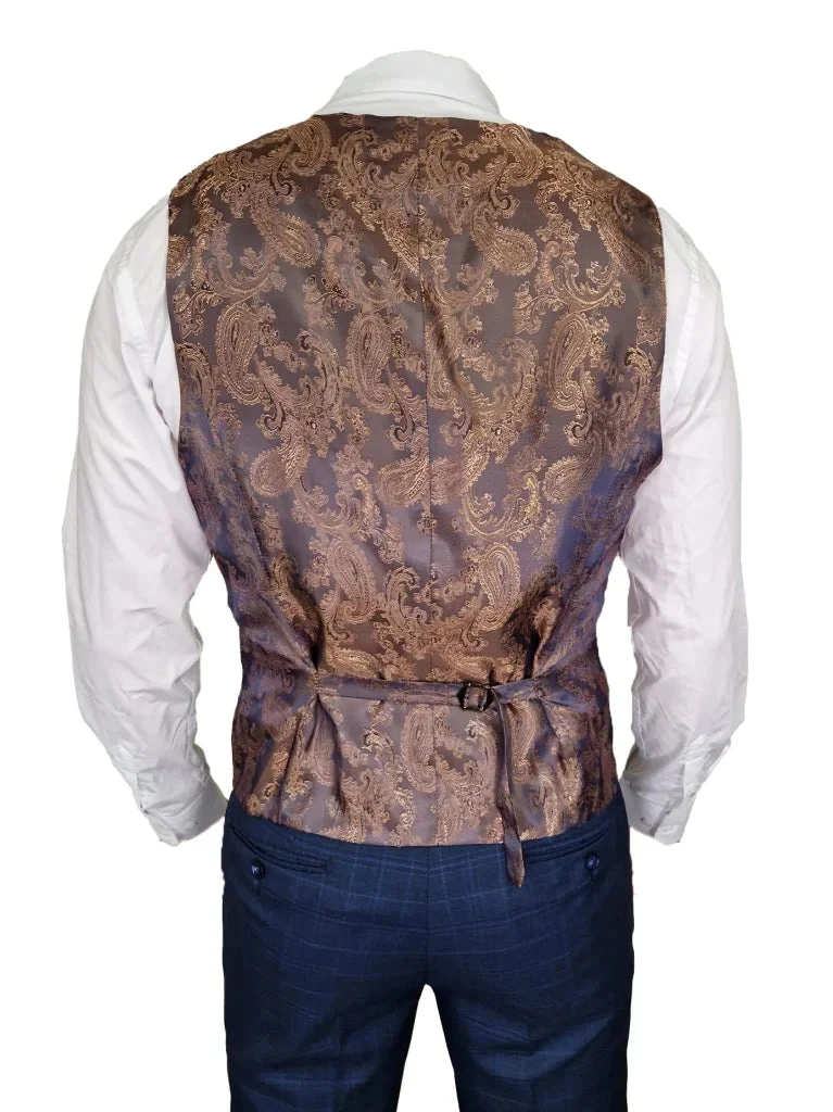 CASTLESON - Weste Corporal Check Navy 4 CASTLESON - Weste Corporal Check Navy – Bild 4