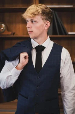 CASTLESON - Weste Corporal Check Navy