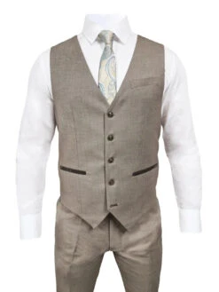 CASTLESON - Weste Major Beige 8 CASTLESON - Weste Major Beige -Herrenanzug Geschäft castleson weste major beige 966