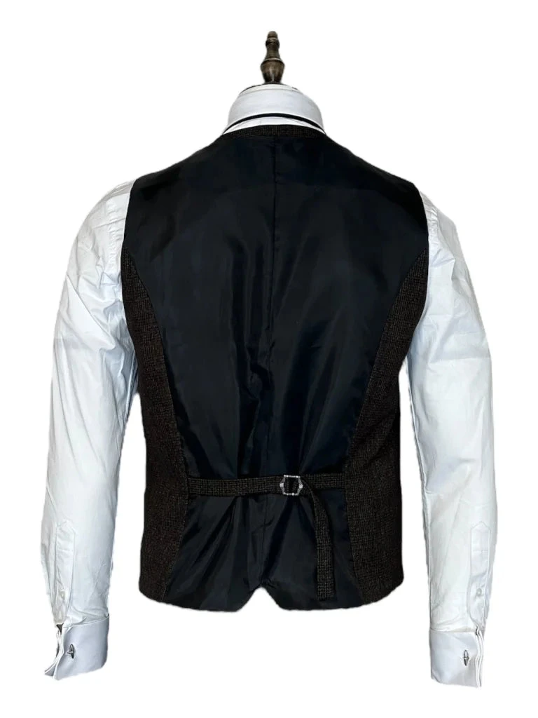 Cavani Caridi - Weste Dunkelbraun 2 Cavani Caridi - Weste Dunkelbraun – Bild 2