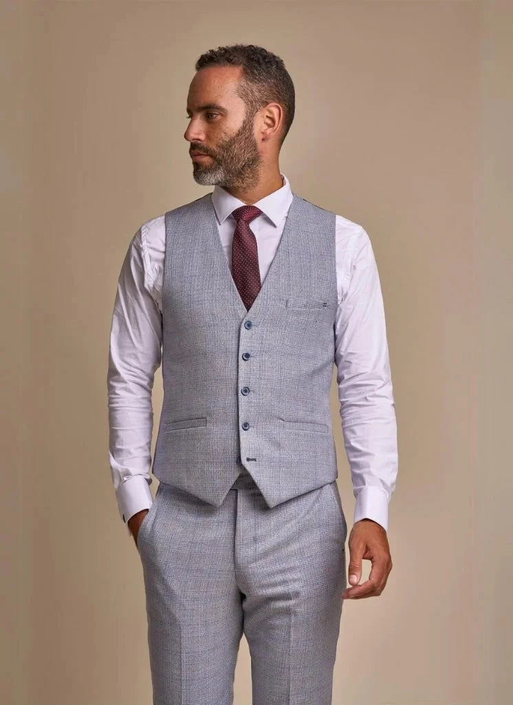 Cavani Caridi - Weste Himmelblau 1 Cavani Caridi - Weste Himmelblau