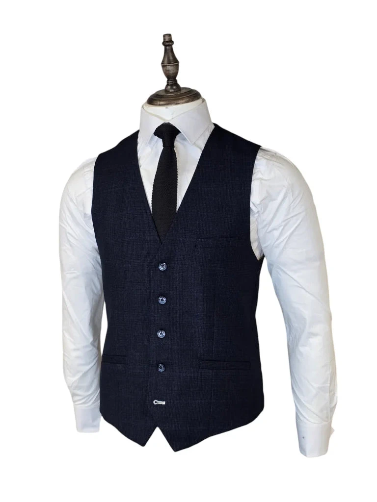 Cavani Caridi - Weste Marineblau 2 Cavani Caridi - Weste Marineblau – Bild 2