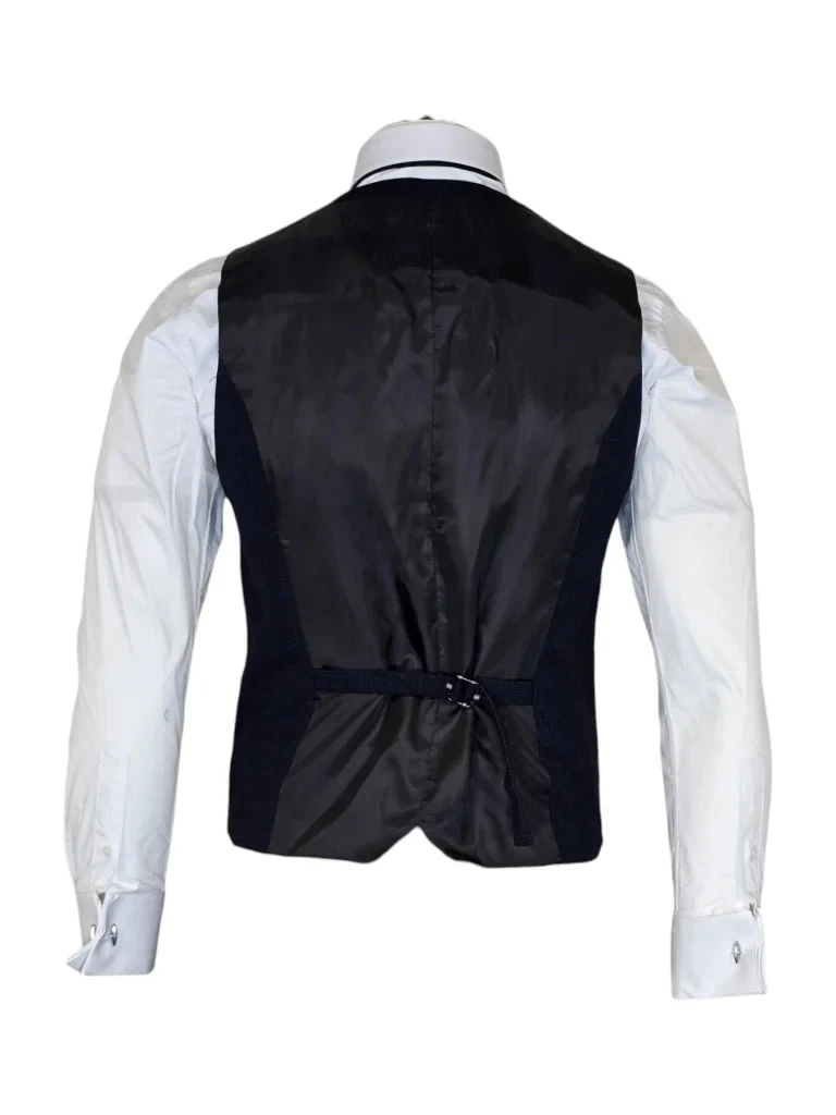 Cavani Caridi - Weste Marineblau 3 Cavani Caridi - Weste Marineblau – Bild 3