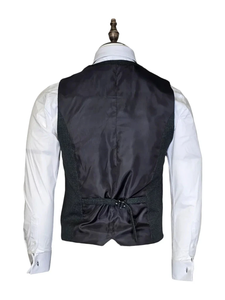 Cavani Caridi - Weste Olivgrün 3 Cavani Caridi - Weste Olivgrün – Bild 3