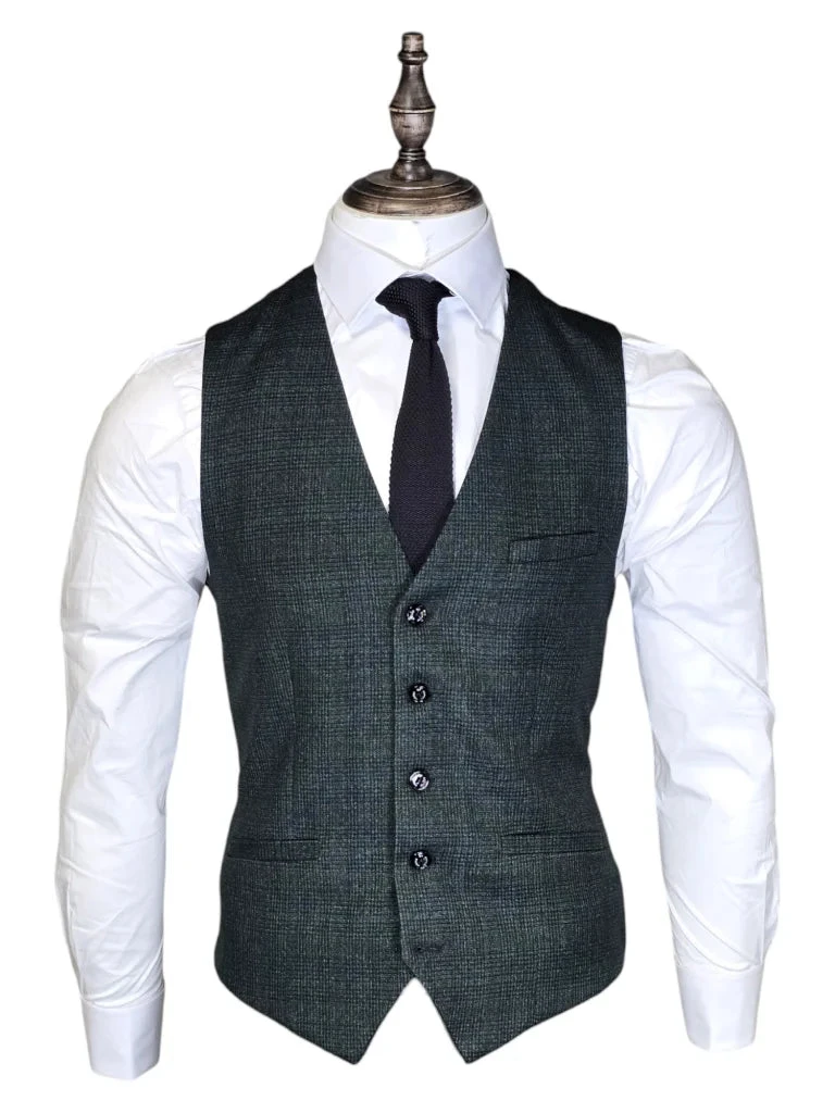 Cavani Caridi - Weste Olivgrün 1 Cavani Caridi - Weste Olivgrün