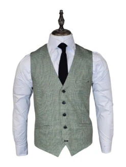 Herrenanzug Geschäft 40 Cavani Caridi - Weste Salbeigrün