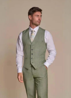 Cavani Caridi - Weste Salbeigrün 9 Cavani Caridi - Weste Salbeigrün -Herrenanzug Geschäft cavani caridi weste salbeigruen 325