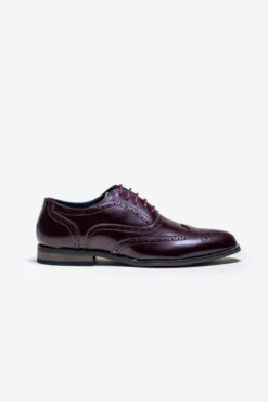Cavani Clark Schuhe Weinrot - Wingtip Brogue