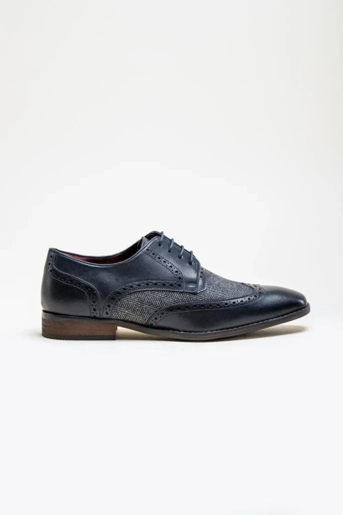 Cavani Faro Tweed Schuhe - Navy 1 Cavani Faro Tweed Schuhe - Navy