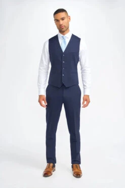 Cavani James – Weste Navy Super 130s Wolle -Herrenanzug Geschäft cavani james weste navy super 130s wolle 554