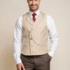 Cavani Lennox - Weste Double Breasted Beige