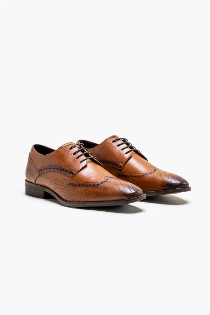 Cavani Lisbon Schuhe Hellbraun - Wingtip Brogue 2 Cavani Lisbon Schuhe Hellbraun - Wingtip Brogue – Bild 2