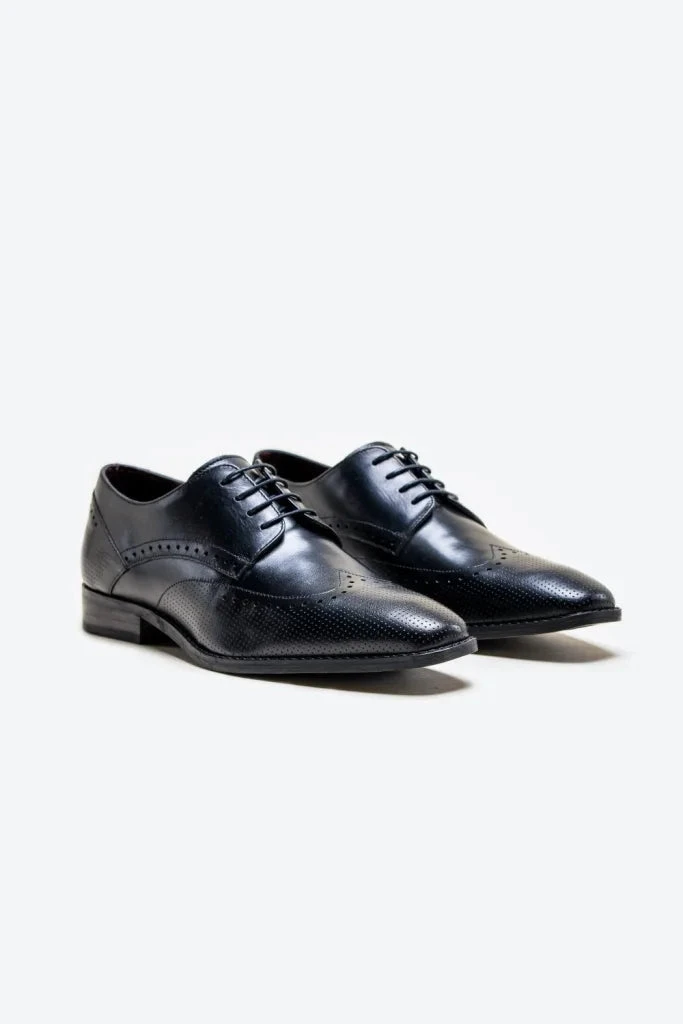 Cavani Lisbon Schuhe Schwarz - Wingtip Brogue 2 Cavani Lisbon Schuhe Schwarz - Wingtip Brogue – Bild 2