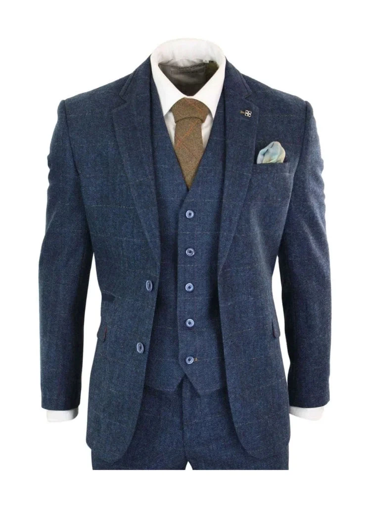 Cavani - Sakko Carnegi Marineblau Tweed 3 Cavani - Sakko Carnegi Marineblau Tweed – Bild 3