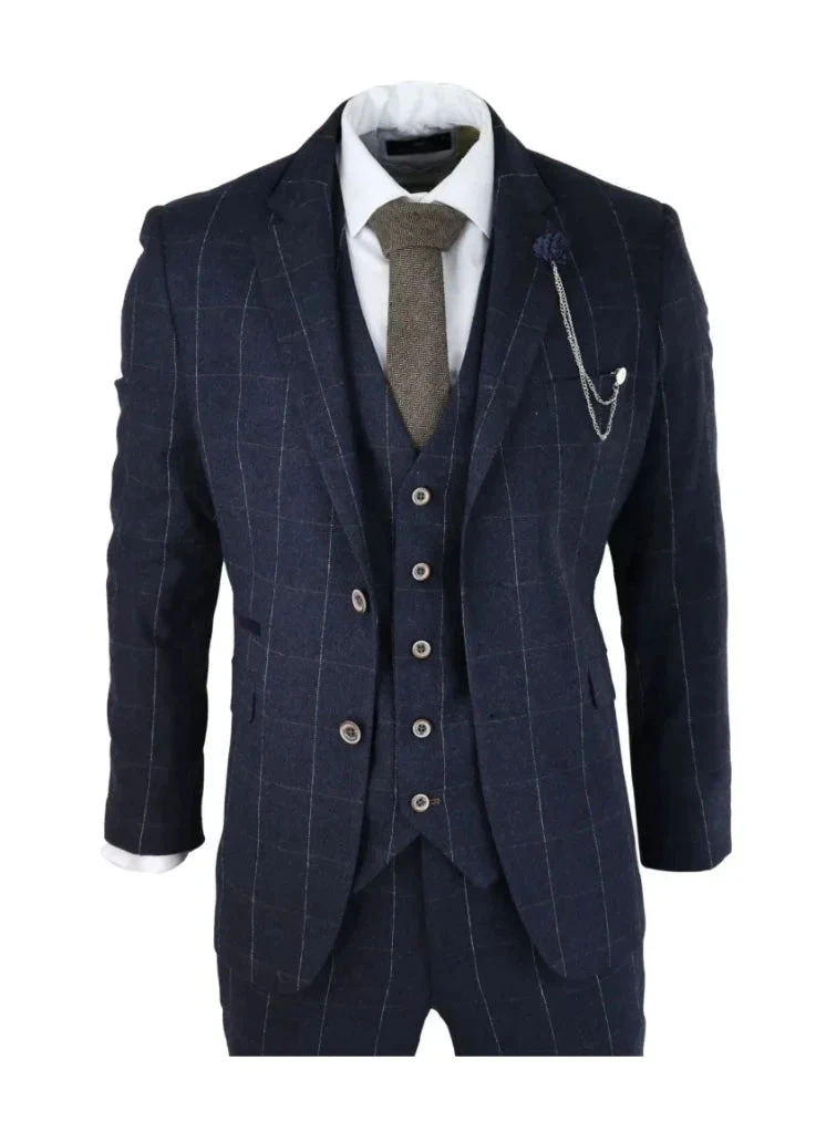 Cavani - Sakko Karomuster Angels Marineblau 2 Cavani - Sakko Karomuster Angels Marineblau – Bild 2