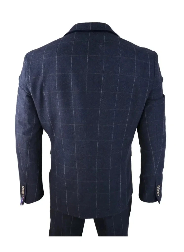 Cavani - Sakko Karomuster Angels Marineblau 3 Cavani - Sakko Karomuster Angels Marineblau – Bild 3