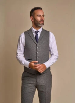 Cavani - Weste Martez Grau Tweed 6 Cavani - Weste Martez Grau Tweed -Herrenanzug Geschäft cavani weste martez grau tweed 503