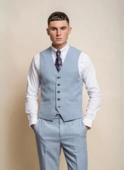 Cavani - Weste Miami Himmelblau Slim Fit