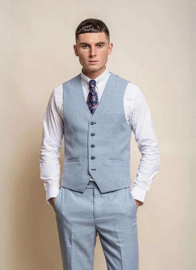 Cavani - Weste Miami Himmelblau Slim Fit 1 Cavani - Weste Miami Himmelblau Slim Fit