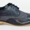 Dunkelblaue Tweed Schuhe | Cavani Horatio Navy