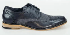 Dunkelblaue Tweed Schuhe | Cavani Horatio Navy