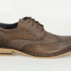 Dunkelbraune Tweed Schuhe | Cavani Horatio Brown