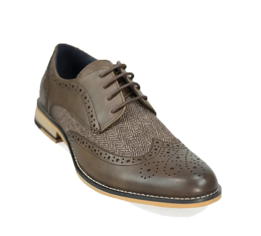 Dunkelbraune Tweed Schuhe | Cavani Horatio Brown 5 Dunkelbraune Tweed Schuhe | Cavani Horatio Brown – Bild 5