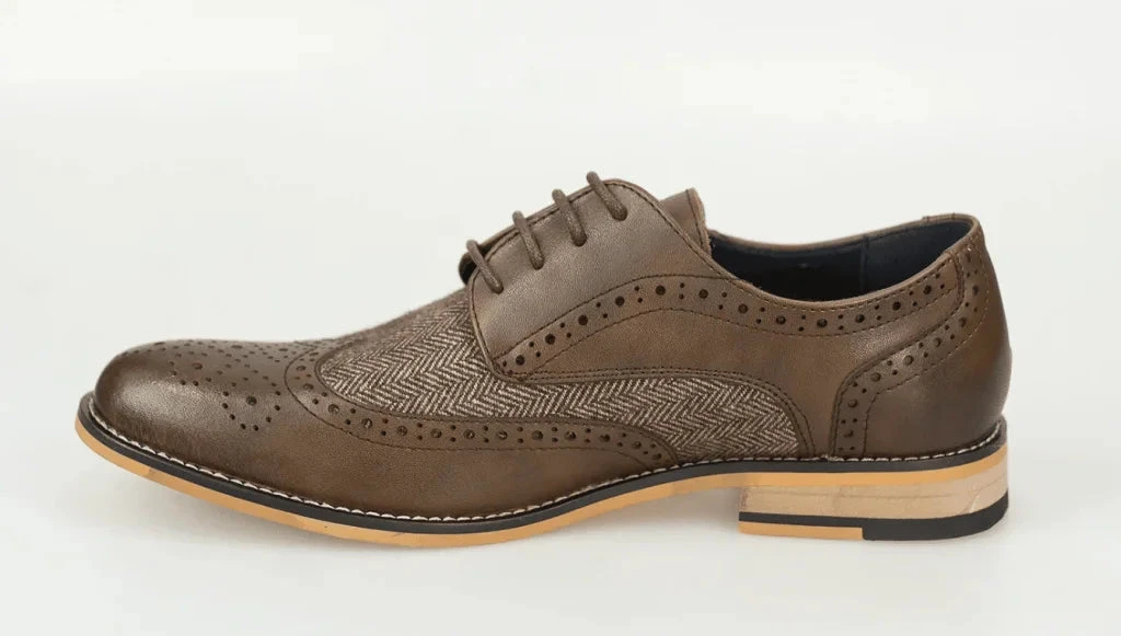 Dunkelbraune Tweed Schuhe | Cavani Horatio Brown 3 Dunkelbraune Tweed Schuhe | Cavani Horatio Brown – Bild 3