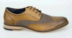 Dunkelbraune Tweed Schuhe | Cavani Horatio TAN