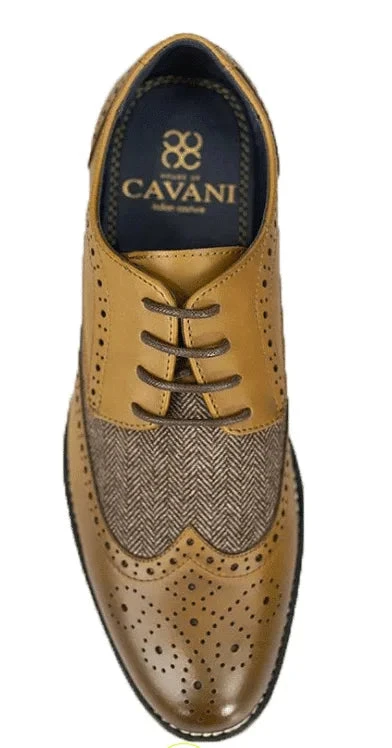 Dunkelbraune Tweed Schuhe | Cavani Horatio TAN 2 Dunkelbraune Tweed Schuhe | Cavani Horatio TAN – Bild 2