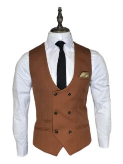 Kelvin Hellbraunes Weste - Doppelreihig 13 Kelvin Hellbraunes Weste - Doppelreihig -Herrenanzug Geschäft kelvin hellbraunes weste doppelreihig 500