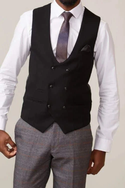 Kelvin Schwarzes Weste - Doppelreihig 4 Kelvin Schwarzes Weste - Doppelreihig – Bild 4