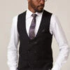 Kelvin Schwarzes Weste - Doppelreihig