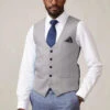 Kelvin Silver Weste - Einreiher