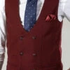 Kelvin Weinrotes Weste - Doppelreihig