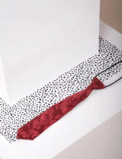 Kinderkrawatte Weinrot Paisley