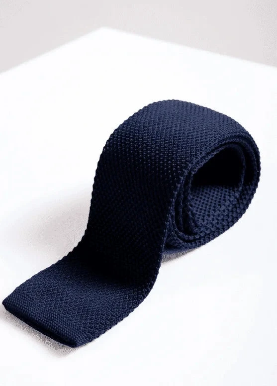 Krawatte Marc Darcy Marineblau Strick 1 Krawatte Marc Darcy Marineblau Strick