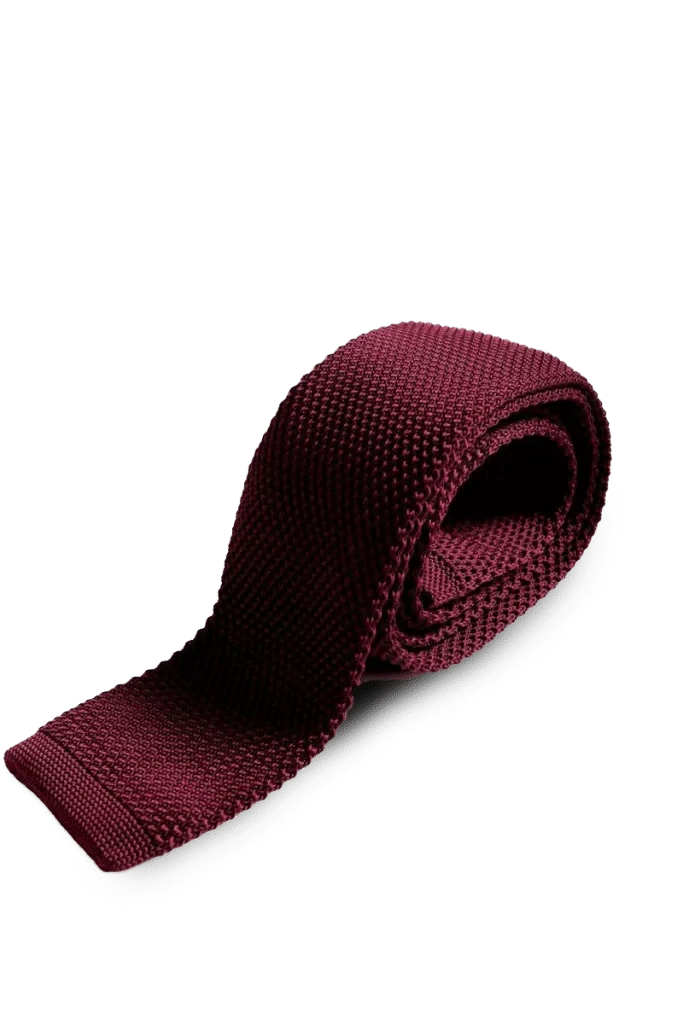 Krawatte Marc Darcy Weinrot Strick 1 Krawatte Marc Darcy Weinrot Strick