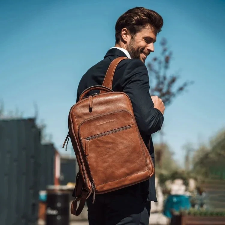 Leder Rucksack - The Chesterfield Brand Tokyo Cognac 7 Leder Rucksack - The Chesterfield Brand Tokyo Cognac – Bild 7