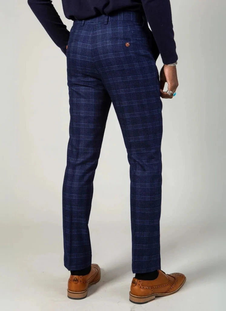 Marc Darcy - Hose Blau Chigwell Tweed 2 Marc Darcy - Hose Blau Chigwell Tweed – Bild 2
